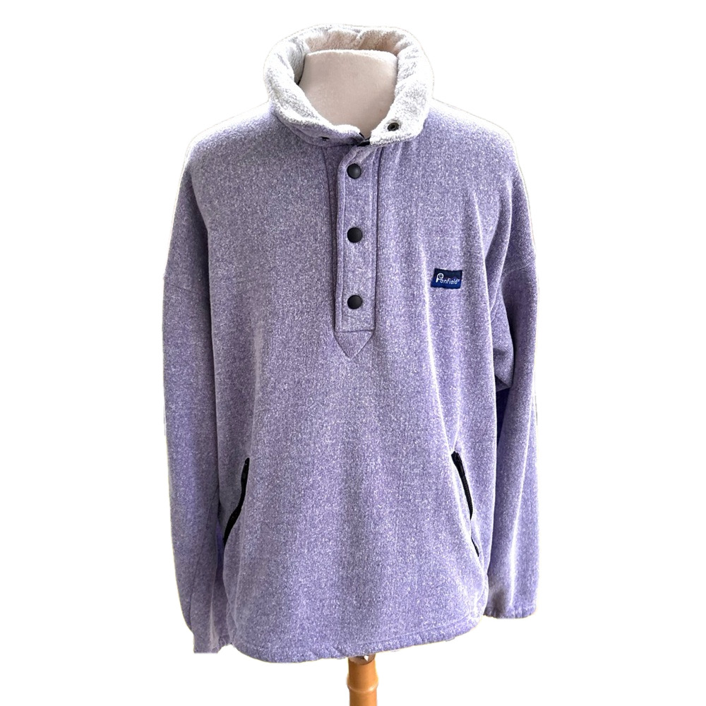 Penfield Vintage Sherpa Heather Purple Size Large Pullover Snap Up Men’s